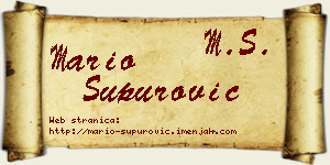Mario Supurović vizit kartica